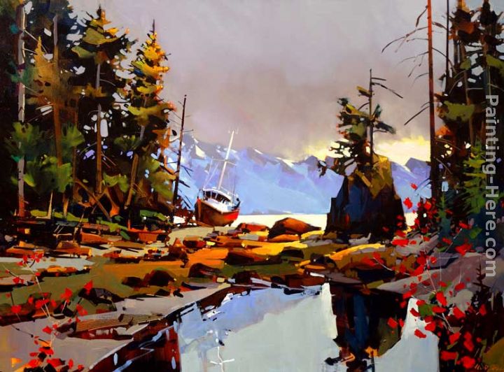 The Bonilla Approach, Westcoast Trail painting - Michael O'Toole The Bonilla Approach, Westcoast Trail art painting